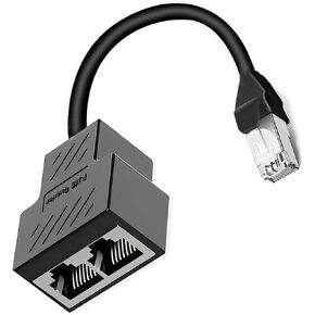 موزع محول إيثرنت لشبكة RJ45 من 1 إلى 2 منفذ، مقسم إيثرنت PAINICA 1 ذكر إلى 2 أنثى LAN محول مقسم إيثرنت مناسب لـ Super Cat5، Cat5e، Cat6، Cat7، Cat8 in Kuwait