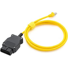 AMHTDOL Enet Cable Interface Cable OBD to Ethernet for Coding Diagnostics Scanner Tools,Compatible with E-SYS ICOM ISTA+ Bootmod3 Bimmercode F-Series Obd2,ENET Cable R45j 2M Length in Kuwait