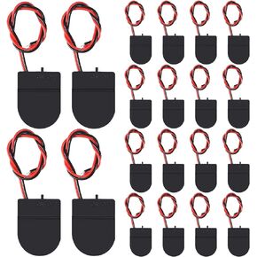 MELIFE 20pcs CR2032 Battery Holder, CR2032 Battery Holder with Switch, Coin Cell Holder, 1 x 3V CR2032 Button Coin Cell Battery Holder with Leads On Off Switch in Kuwait