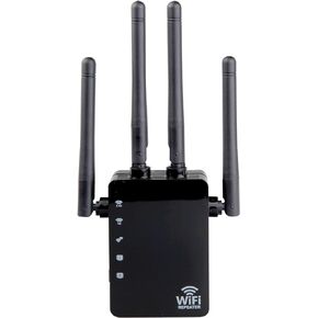 مكرر معزز موسع شبكة WiFi، نطاق مزدوج 1200 ميجا بت في الثانية 5 جيجا هرتز/2.4 جيجا هرتز إشارة WiFi قوية الاختراق 35 جهازًا 4 أوضاع إعداد بنقرة واحدة، 4 هوائيات تغطية كاملة 360 درجة in Kuwait