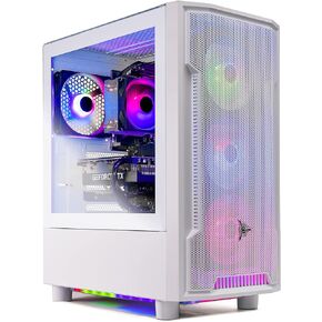 كمبيوتر سطح المكتب للألعاب Skytech Gaming Archangel - AMD Ryzen 5 7600X 4.7 جيجا هرتز، NVIDIA RTX 4060 Ti، 1 تيرابايت NVME SSD، 32 جيجا DDR5 RAM RGB، 600W Gold PSU، 11AC Wi-Fi، Windows 11 Home 64 بت، أبيض in Kuwait