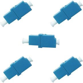 LC Fiber Coupler 10 Pack - Single Mode LC Coupler Set - Every LCUPC Fiber Connector is pre Cleaned & Extends LCUPC Optical Cables - Single Mode Simplex or Duplex Compatible in Saudi Arabia