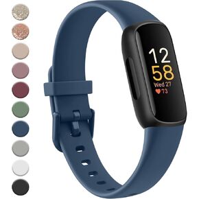 Meliya for Fitbit Inspire 3 Bands Women Men, Soft Silicone Adjustable Wristband Replacement Sport Straps Compatible with Fitbit Inspire 3 Fitness Tracker