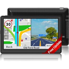 GPS Navigation For Car Truck - Navigation System 7 Inch Touchscreen Navigator with 2023 US/CA/MX Maps, Free Lifetime Map Updates, Voice Guidance, Speed Camera Warning, Vehicle GPS Unit Handheld for RV in Kuwait