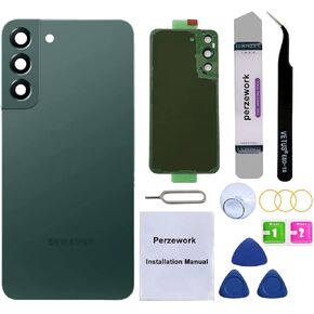 Perzework OEM Rear Back Glass Replacement for Samsung Galaxy S22 6.1 inches 5G with Reparing Toolkit and Pre-Installed Adhesive (Pink Gold) in Kuwait