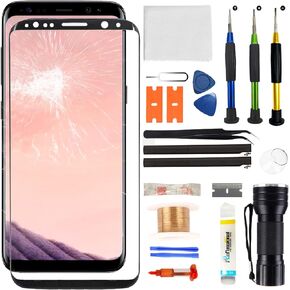 Front Glass Screen Replacement for Galaxy S10 - Compatible with Samsung Galaxy S10 G973 Series 6.1 inch & Complete Repair Tools Kit（NO OLED Screen & Digitizer Touch）