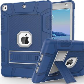 Case for 9th/8th/7th Generation, Hybrid Shockproof Rugged Drop Protective Case with Kickstand for iPad 10.2 Inch (2021/2020/2019 Release), Black in Kuwait