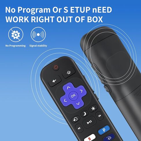 جهاز تحكم عن بعد بديل فقط لتلفزيون روكو، متوافق مع تي سي ال روكو/ هايسنس روكو/ شارب روكو/ اون روكو/ انسيجنيا روكو 【ليس لروكو ستيك اند بوكس】 in Kuwait