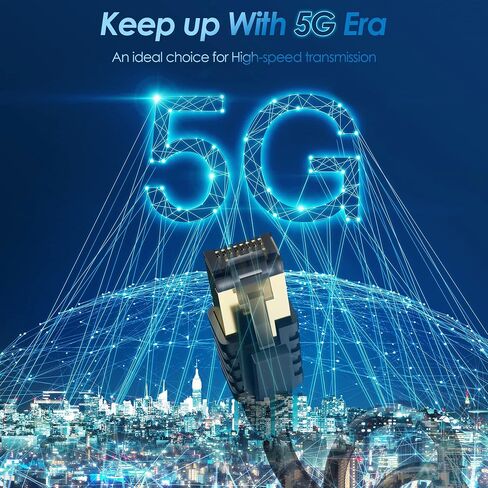 كابل إيثرنت Cat 7 بطول 250 قدم، سلك إنترنت طويل عالي السرعة، كابل شبكة CAT7 RJ45 LAN، كابل توصيل ثلاثي الحماية SFTP 10 جيجابت في الثانية 600 ميجاهرتز، متوافق مع كابل CAT6A CAT6 CAT5E CAT5 in Kuwait