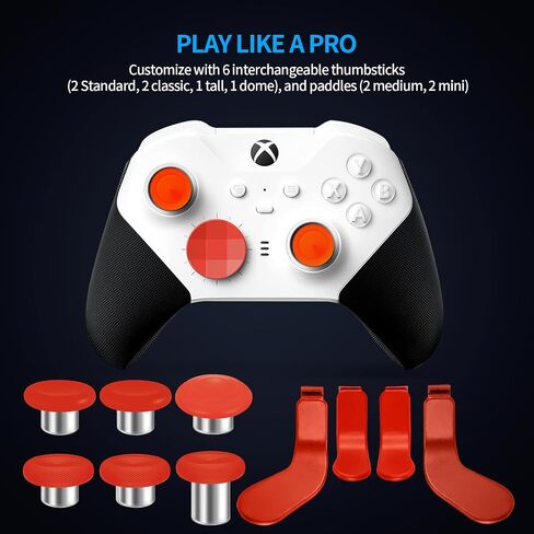 Accessories for Xbox Elite Controller Series 2-13 in 1 Replacement Paddles Thumbsticks Joystick Analog Sticks Parts Repair Kit Component Set with 2 D-Pads, 1 Tool in Saudi Arabia