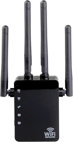 مكرر معزز موسع شبكة WiFi، نطاق مزدوج 1200 ميجا بت في الثانية 5 جيجا هرتز/2.4 جيجا هرتز إشارة WiFi قوية الاختراق 35 جهازًا 4 أوضاع إعداد بنقرة واحدة، 4 هوائيات تغطية كاملة 360 درجة in Kuwait