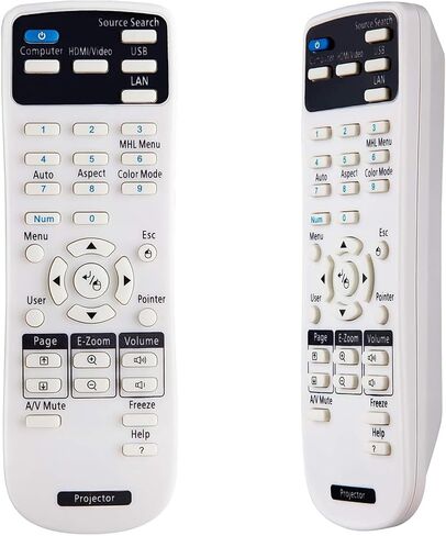 MYHGRC جهاز التحكم عن بعد لجهاز عرض Epson PowerLite E20 119W X49 W49 118 982W 1288 EB-720 EB-L200X EB-L520U BrightLink 1480Fi 1485Fi EB-725Wi 735Fi 725Wi EX3280 Home Cinema 880 880X in Kuwait