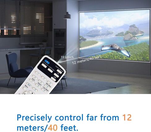 MYHGRC جهاز التحكم عن بعد لجهاز عرض Epson PowerLite E20 119W X49 W49 118 982W 1288 EB-720 EB-L200X EB-L520U BrightLink 1480Fi 1485Fi EB-725Wi 735Fi 725Wi EX3280 Home Cinema 880 880X in Kuwait