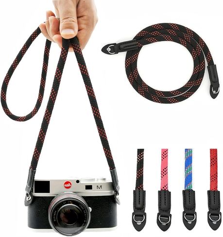 Camera Strap Vintage 100cm Nylon Climbing Rope Camera Neck Shoulder Strap for Micro Single and DSLR Camera (Pink) in Saudi Arabia