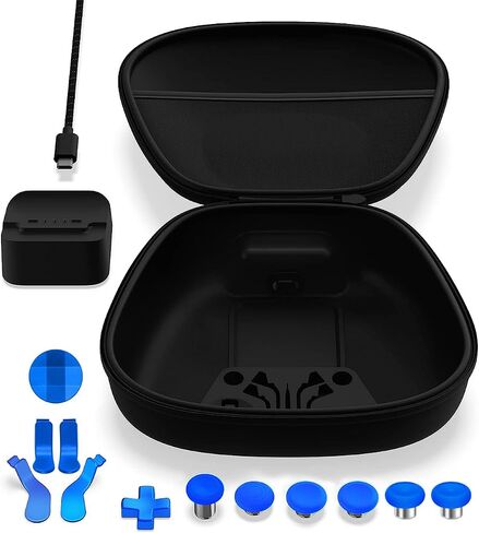 Complete Component Pack for Elite Controller Series 2 - Accessories Replacement Parts Repair Kit with Storage Case, Charging Dock and Charger Cable, 4 Thumbsticks, 4 Paddles, 1 D-Pad in Kuwait