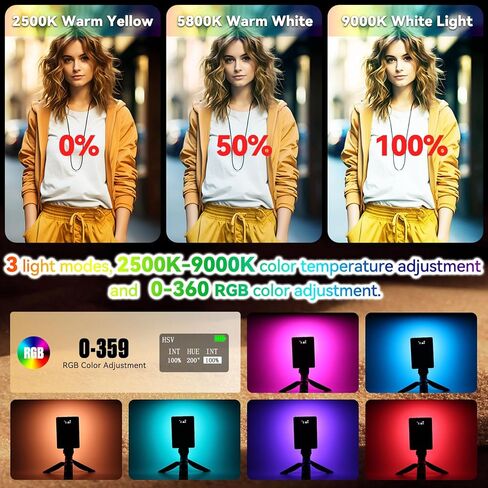 مصباح سيلفي MAXDORIA، 78 مصباح هاتف LED، مصباح فيديو بمشبك قابل لإعادة الشحن بقدرة 2000 مللي أمبير في الساعة مع CRI 95+ للهاتف والكمبيوتر المحمول والكمبيوتر اللوحي والكمبيوتر، 3 درجات حرارة ألوان، 24 وضعًا للتأثيرات الخاصة لصور السيلفي والبث المباشر... in Kuwait