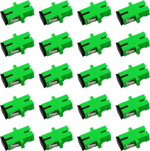 LC Fiber Coupler 10 Pack - Single Mode LC Coupler Set - Every LCUPC Fiber Connector is pre Cleaned & Extends LCUPC Optical Cables - Single Mode Simplex or Duplex Compatible in Kuwait