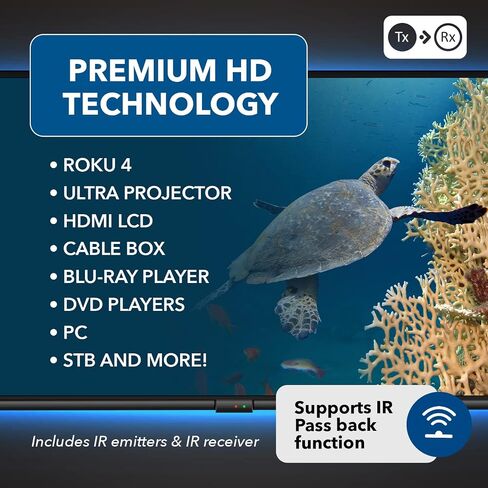 OREI HDMI Over Ethernet Extender Up To 196 Feet At 1080P @ 60Hz With Uni-Directional IR functionality & HDMI Loop Output Port (EX-196PRO-KIT) in Kuwait