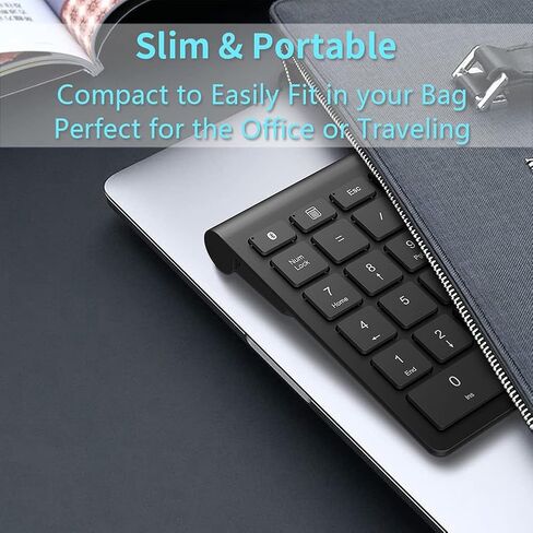 ايكوس لوحة مفاتيح رقمية بلوتوث لاسلكية محمولة بـ 22 مفتاح مع اختصارات متعددة للكمبيوتر واللابتوب وويندوز سيرفس متوافقة مع اي ماك ماك بوك وايباد وتابلت اندرويد in Kuwait