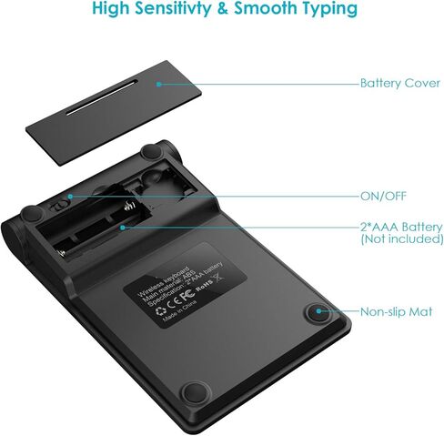 ايكوس لوحة مفاتيح رقمية بلوتوث لاسلكية محمولة بـ 22 مفتاح مع اختصارات متعددة للكمبيوتر واللابتوب وويندوز سيرفس متوافقة مع اي ماك ماك بوك وايباد وتابلت اندرويد in Kuwait