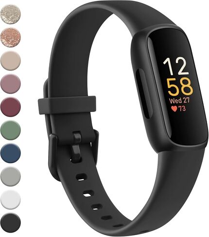 Meliya for Fitbit Inspire 3 Bands Women Men, Soft Silicone Adjustable Wristband Replacement Sport Straps Compatible with Fitbit Inspire 3 Fitness Tracker in Kuwait