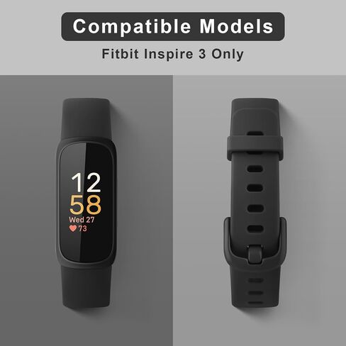 Meliya for Fitbit Inspire 3 Bands Women Men, Soft Silicone Adjustable Wristband Replacement Sport Straps Compatible with Fitbit Inspire 3 Fitness Tracker in Kuwait
