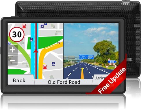 GPS Navigation For Car Truck - Navigation System 7 Inch Touchscreen Navigator with 2023 US/CA/MX Maps, Free Lifetime Map Updates, Voice Guidance, Speed Camera Warning, Vehicle GPS Unit Handheld for RV in Kuwait
