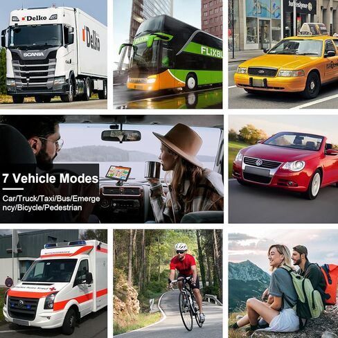 GPS Navigation For Car Truck - Navigation System 7 Inch Touchscreen Navigator with 2023 US/CA/MX Maps, Free Lifetime Map Updates, Voice Guidance, Speed Camera Warning, Vehicle GPS Unit Handheld for RV in Kuwait