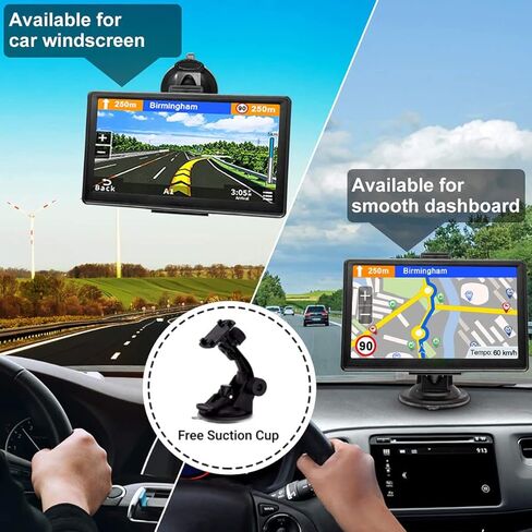 GPS Navigation For Car Truck - Navigation System 7 Inch Touchscreen Navigator with 2023 US/CA/MX Maps, Free Lifetime Map Updates, Voice Guidance, Speed Camera Warning, Vehicle GPS Unit Handheld for RV in Kuwait