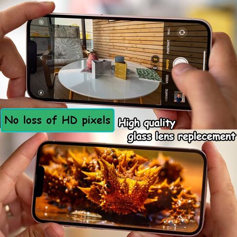 قطعتان/مجموعة بديلة للعدسة الزجاجية للكاميرا الخلفية لهاتف iPhone 13 وiPhone 13 Mini Camera Glass Lens Max Sapphire مع لاصق مثبت مسبقًا + مجموعة أدوات إصلاح بديلة in Kuwait