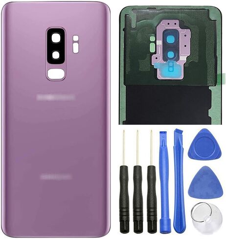 ubrokeifixit Galaxy S9 Plus G965 Rear Back Glass Door Cover Replacement for Samsung Galaxy S9+ G965 6.2",Galaxy S9 Plus All Versions Model,with Tape (S9 Plus G965 6.2/Black) in Kuwait