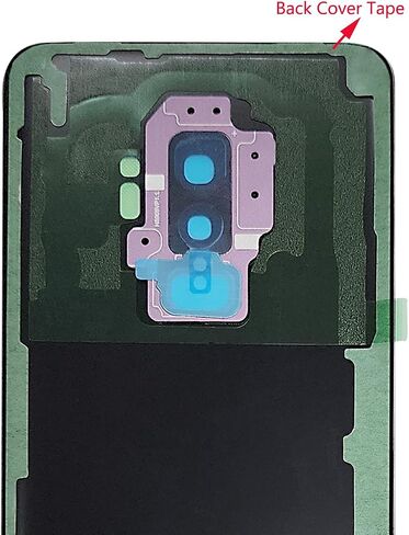 ubrokeifixit Galaxy S9 Plus G965 Rear Back Glass Door Cover Replacement for Samsung Galaxy S9+ G965 6.2",Galaxy S9 Plus All Versions Model,with Tape (S9 Plus G965 6.2/Black) in Kuwait