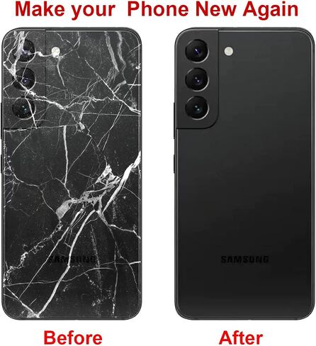 بديل الزجاج الخلفي الخلفي من Perzework OEM لهاتف Samsung Galaxy S22 6.1 بوصة 5G مع مجموعة أدوات إصلاح ولاصق مثبت مسبقًا (ذهبي وردي) in Kuwait