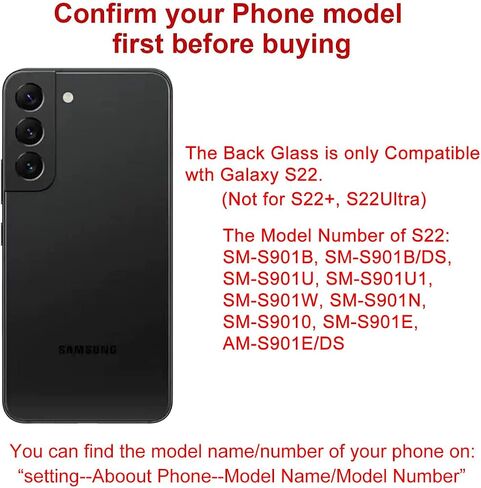 بديل الزجاج الخلفي الخلفي من Perzework OEM لهاتف Samsung Galaxy S22 6.1 بوصة 5G مع مجموعة أدوات إصلاح ولاصق مثبت مسبقًا (ذهبي وردي) in Kuwait