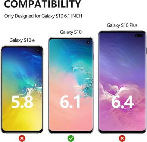 استبدال الشاشة الزجاجية الأمامية لجهاز Galaxy S10 - متوافق مع سلسلة Samsung Galaxy S10 G973 مقاس 6.1 بوصة ومجموعة أدوات إصلاح كاملة (بدون شاشة OLED ومحول رقمي يعمل باللمس) in Kuwait