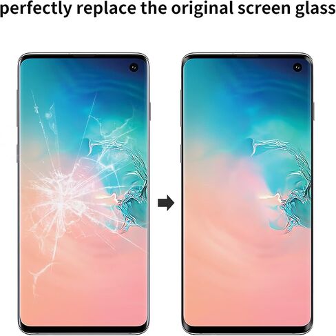 استبدال الشاشة الزجاجية الأمامية لجهاز Galaxy S10 - متوافق مع سلسلة Samsung Galaxy S10 G973 مقاس 6.1 بوصة ومجموعة أدوات إصلاح كاملة (بدون شاشة OLED ومحول رقمي يعمل باللمس) in Kuwait