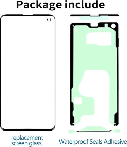 استبدال الشاشة الزجاجية الأمامية لجهاز Galaxy S10 - متوافق مع سلسلة Samsung Galaxy S10 G973 مقاس 6.1 بوصة ومجموعة أدوات إصلاح كاملة (بدون شاشة OLED ومحول رقمي يعمل باللمس) in Kuwait