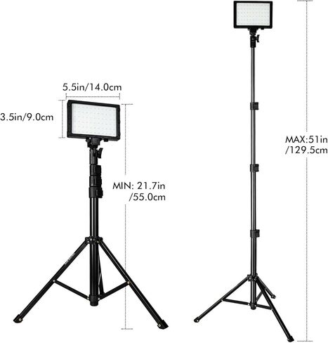 طقم إضاءة التصوير الفوتوغرافي المحمول من سلو دولفين LED 5600K USB 66 LED مع حامل ثلاثي قابل للتعديل/4 فلاتر ألوان لأعلى الطاولة/صورة المنتج على اليوتيوب صورة تصوير ستوديو تصوير (2 قطعة) in Kuwait