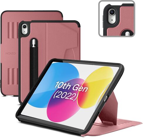 ZUGU Case for iPad 10th/11th Generation (A16) 10.9 inch 2022/2025 [Black] | Ultra Slim Protective Cover, Apple Pencil Holder, Convenient 8-Angle Magnetic Stand, Auto Sleep/Wake Function in Saudi Arabia