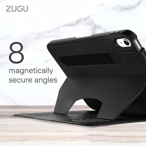 ZUGU Case for iPad 10th/11th Generation (A16) 10.9 inch 2022/2025 [Black] | Ultra Slim Protective Cover, Apple Pencil Holder, Convenient 8-Angle Magnetic Stand, Auto Sleep/Wake Function in Saudi Arabia