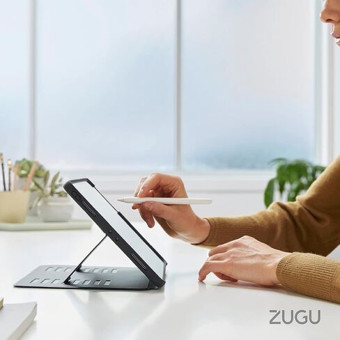 ZUGU Case for iPad 10th/11th Generation (A16) 10.9 inch 2022/2025 [Black] | Ultra Slim Protective Cover, Apple Pencil Holder, Convenient 8-Angle Magnetic Stand, Auto Sleep/Wake Function in Saudi Arabia