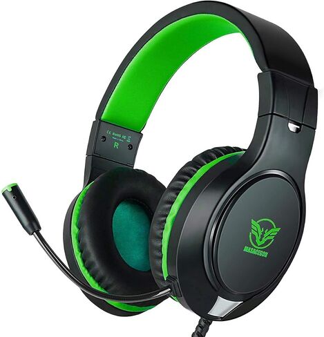 Masacegon Gaming Headset for PC,Gaming Headphone Compatible with Xboxone,PS4,Nintendo Switch,3.5mm Over-Ear Headphones with Noise Canceling Feature in Kuwait