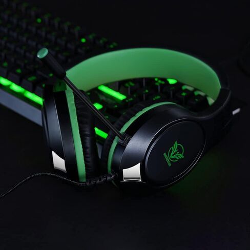 Masacegon Gaming Headset for PC,Gaming Headphone Compatible with Xboxone,PS4,Nintendo Switch,3.5mm Over-Ear Headphones with Noise Canceling Feature in Kuwait