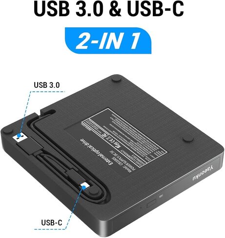 ييونكو محرك اقراص ضوئية خارجي لنظام التشغيل ويندوز in Kuwait