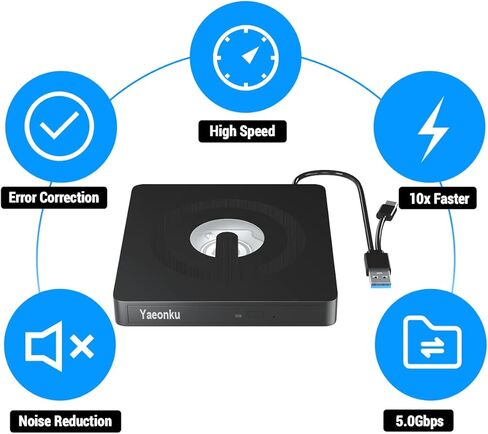 ييونكو محرك اقراص ضوئية خارجي لنظام التشغيل ويندوز in Kuwait