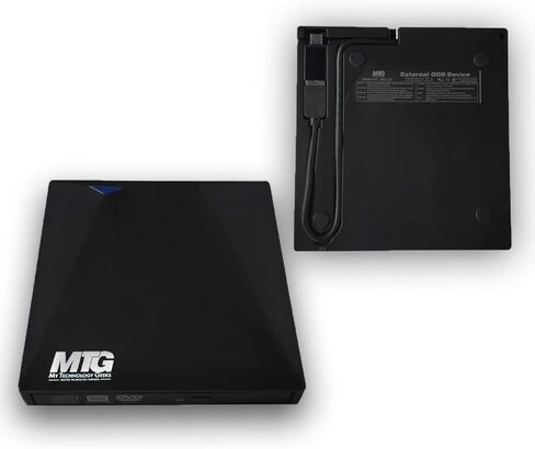 محرك أقراص DVD RW خارجي MTG بمنفذ USB 3.0 من النوع C. مشغل USB C Superdrive Burner محمول وكاتب CD DVD +/- RW، متوافق مع Windows 10 8 7 XP Vista Mac OS Linux لأجهزة الكمبيوتر المحمول Mac Pro Air iMac in Kuwait