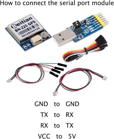Geekstory DY-220 وحدة استقبال GPS مزدوجة وحدة GPS Glonass للملاحة مستوى TTL 9600 بت في الثانية مع فلاش مدمج بهوائي نشط لطائرات Arduino FPV، استبدل BN-220 GPS in Kuwait