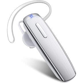 سماعة بلوتوث WYHOO V5.2 سماعة بلوتوث 24 ساعة وقت التحدث مع ميكروفون مزدوج CVC8.0 سماعة رأس لاسلكية بخاصية إلغاء الضوضاء لهواتف iPhone وAndroid والهاتف الخلوي وسائق الشاحنة ومكتب الأعمال (أبيض) in Kuwait