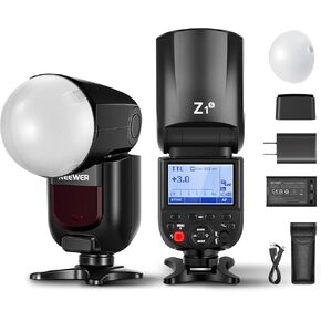 NEEWER Z1-S TTL Round Head Flash Speedlite for Sony with Magnetic Dome Diffuser, 76Ws 2.4G 1/8000s HSS Speedlight, 10 Levels LED Modeling Lamp, 2600mAh Battery, 480 Full Power Shots, 1.5s Recycling in Saudi Arabia