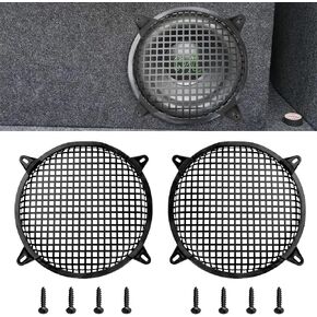 12" Speaker Grill Cover: Car Audio Speaker Grill Cover, Subwoofer Metal Mesh-Waffle Grill Cover Protector with Rubber Frame(Pack of 2) in Saudi Arabia